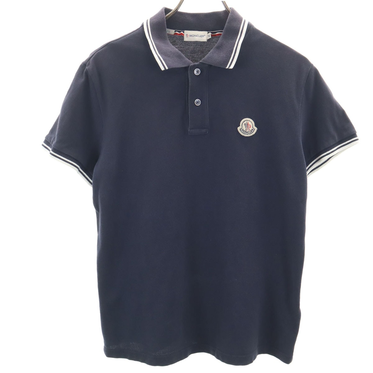 MONCLER モンクレール 半袖 ポロシャツ M ネイビー スリムフィット
