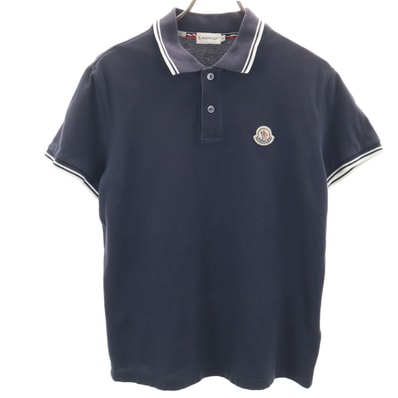 MONCLER モンクレール 半袖 ポロシャツ M ネイビー スリムフィット