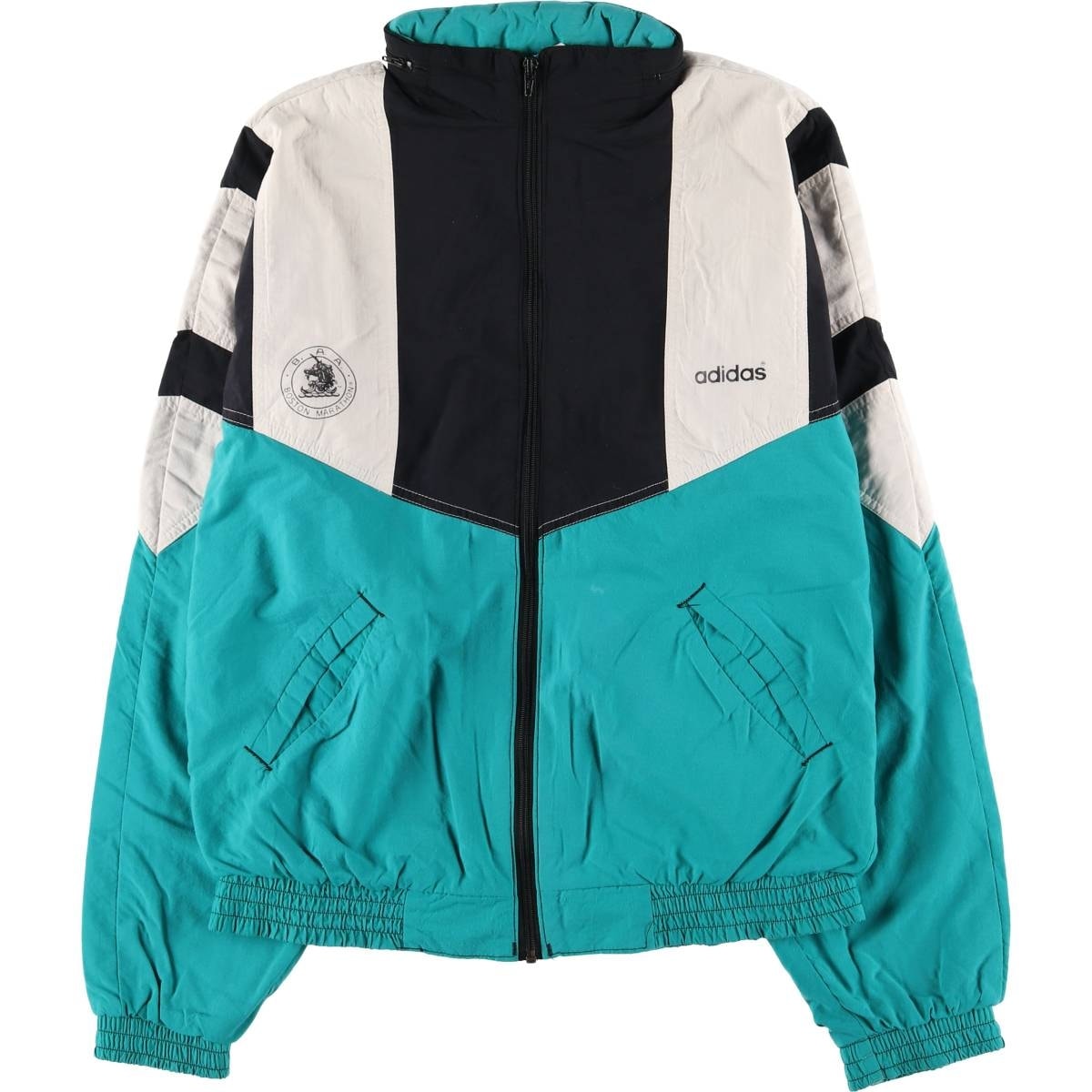 古着 80~90年代 アディダス adidas ナイロンジャケット USA製 メンズM相当 ヴィンテージ/eaa530424