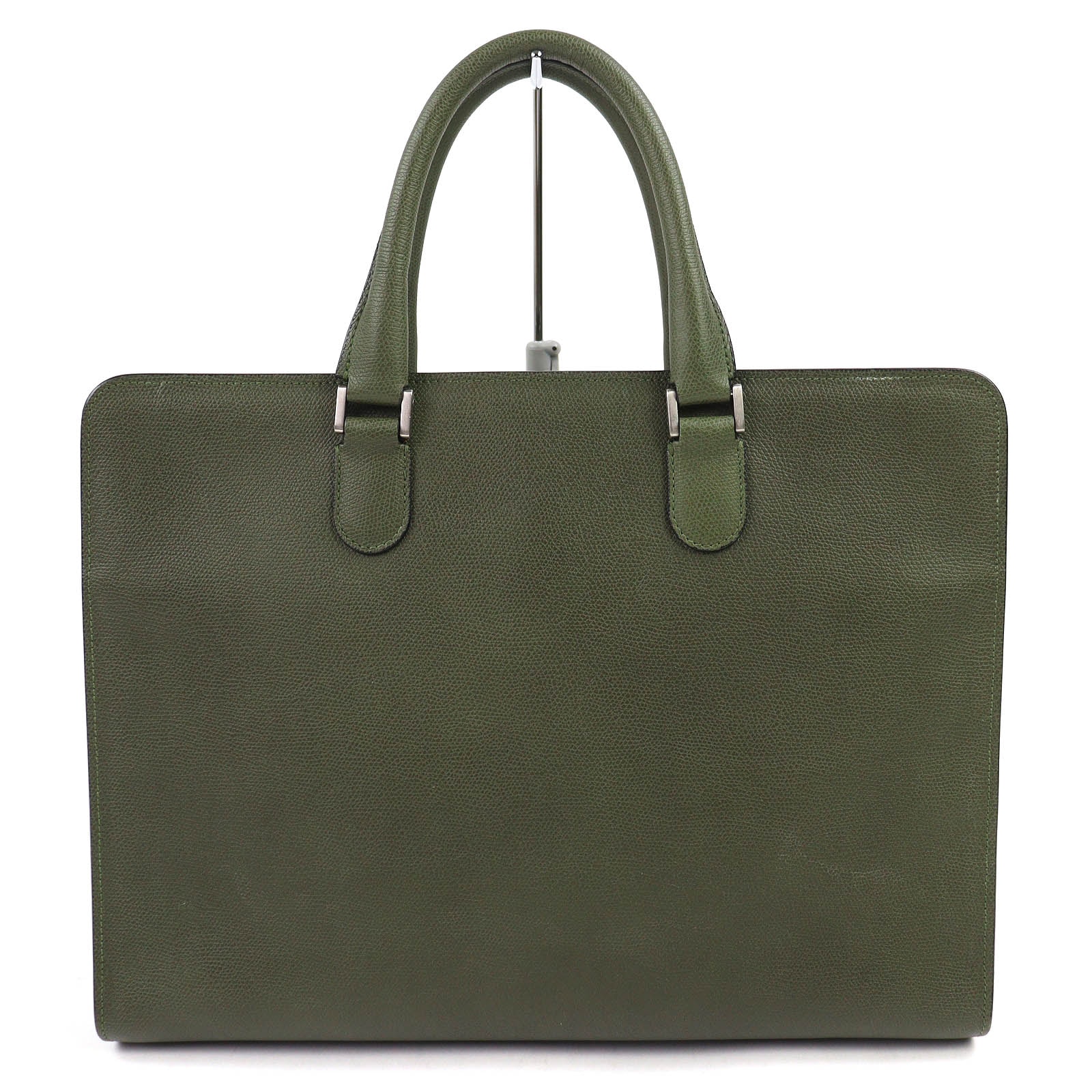 美品 ヴァレクストラ ブリーフケース スリムポートフォリオ カーキ メンズ