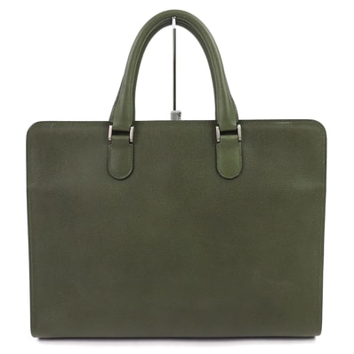 美品 ヴァレクストラ ブリーフケース スリムポートフォリオ カーキ メンズ