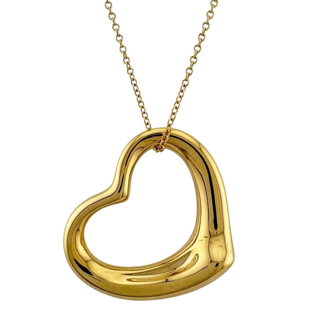 ティファニー オープンハート ネックレス 18金 K18イエローゴールド レディース TIFFANY&Co.  中古