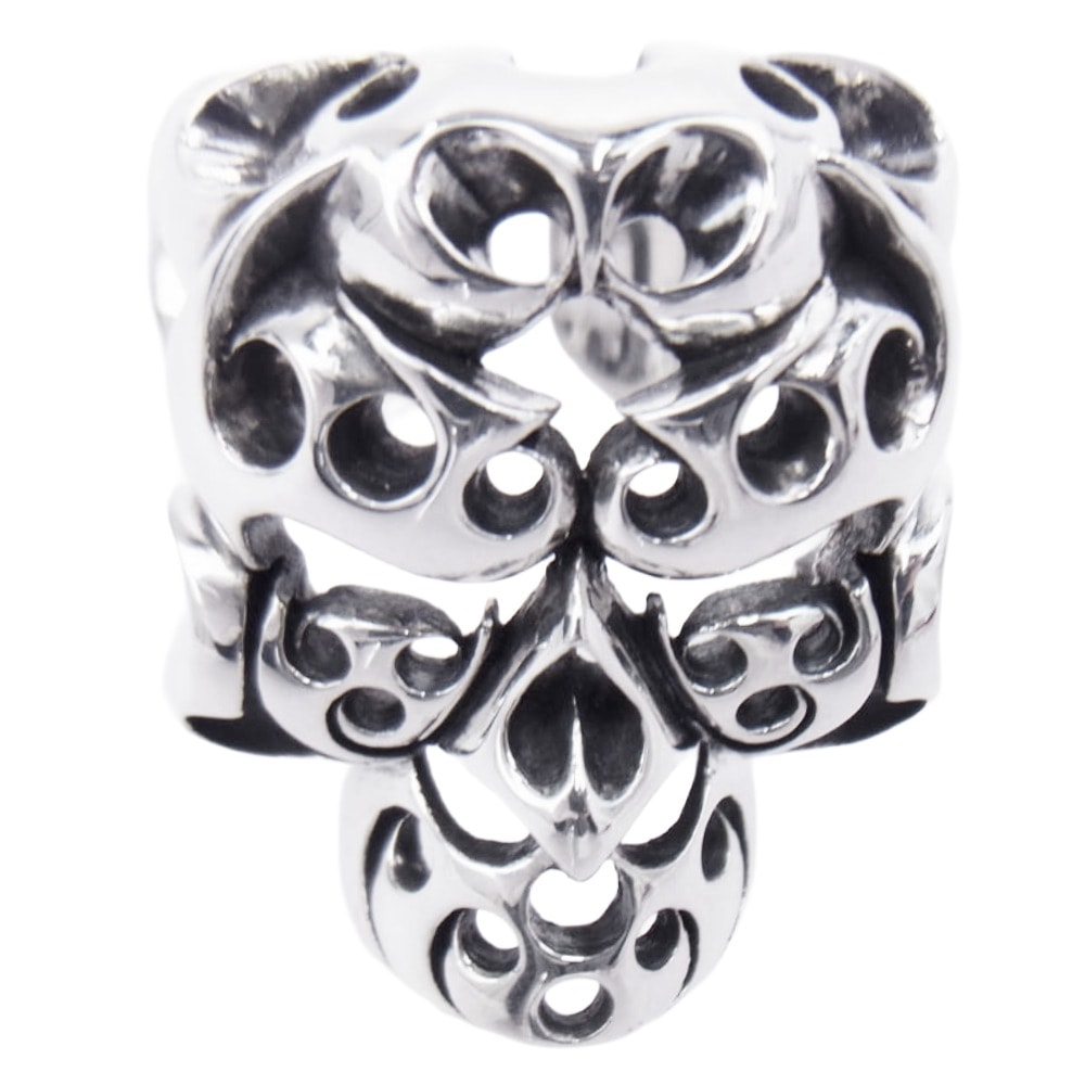 TENDERLOIN テンダーロイン リング 【新品仕上加工済】T-SKULL BORNEO RING ボルネオ スカル リング シルバー系 19号【美品】【中古】