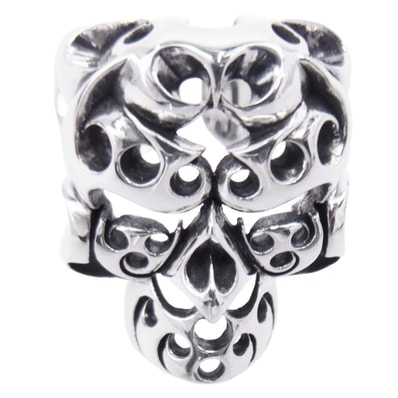 TENDERLOIN テンダーロイン リング 【新品仕上加工済】T-SKULL BORNEO RING ボルネオ スカル リング シルバー系 19号【美品】【中古】