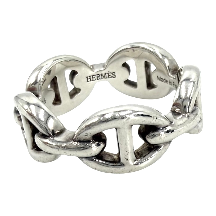 HERMES エルメス 指輪 シェーヌダンクル アンシェネ アクセサリー ジュエリー 小物 49サイズ シルバー925    約8.5号 ユニセックス 約5.2g【中古品】