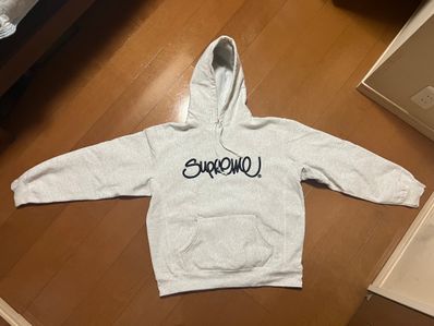 Supreme Raised Handstyle Hooded Sweatshirt "Ash Grey"