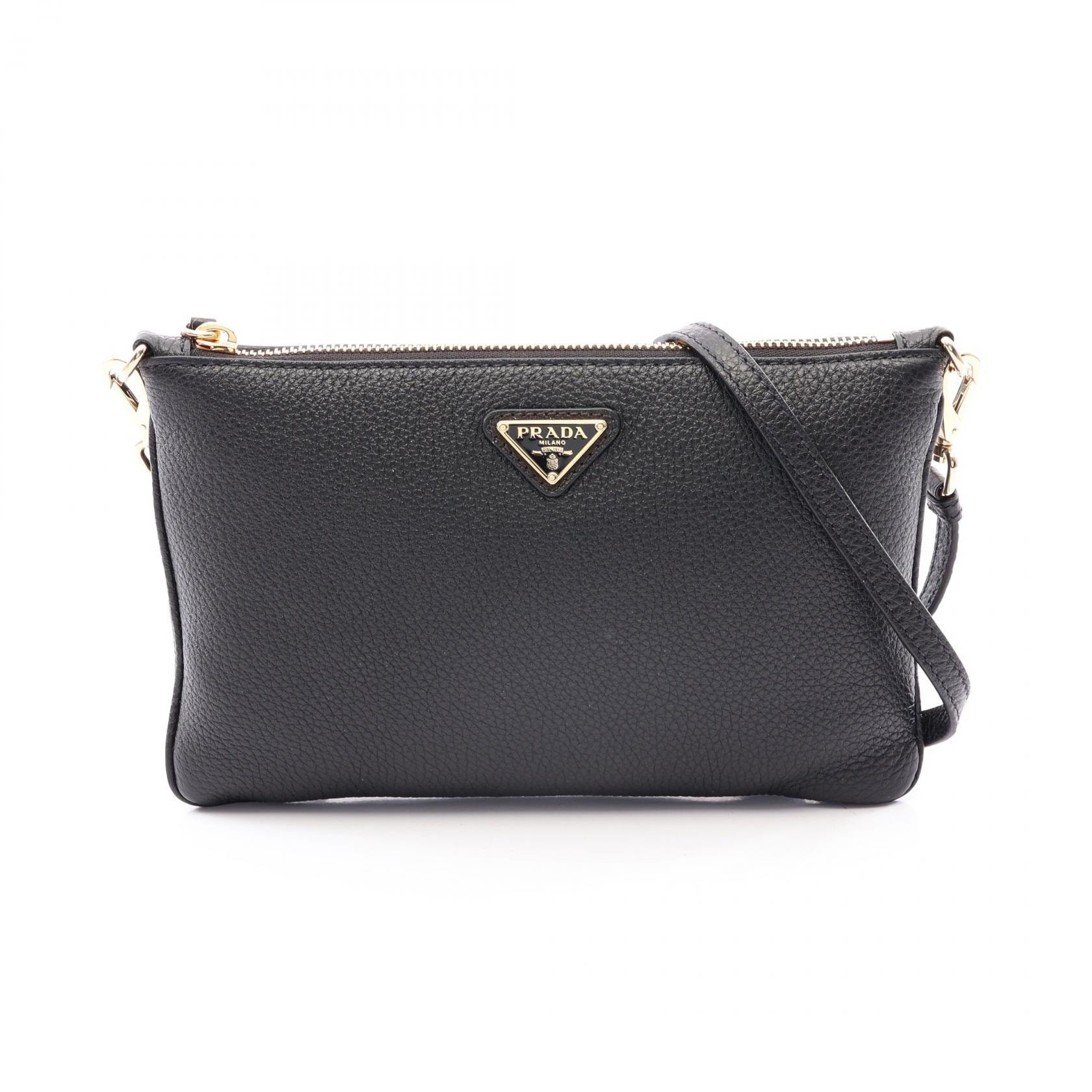 プラダ PRADA VIT.DAINO SOFT ショルダーバッグ バッグ レザー レディース ブラック系 1NI0612DKVF0002 【新品】