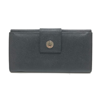 ブルガリ BVLGARI ブルガリブルガリ クラシコ ロングウォレット Wホック 2つ折り 長財布 レザー ブラック