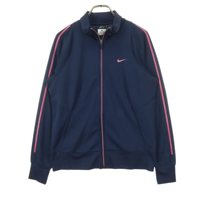 美品 NIKE ナイキ スウッシュ 長袖 トラックジャケット M ネイビー
