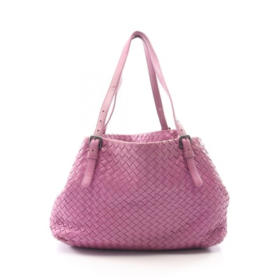 ボッテガヴェネタ BOTTEGA VENETA イントレチャート トートバッグ バッグ レザー レディース パープル系 【中古】