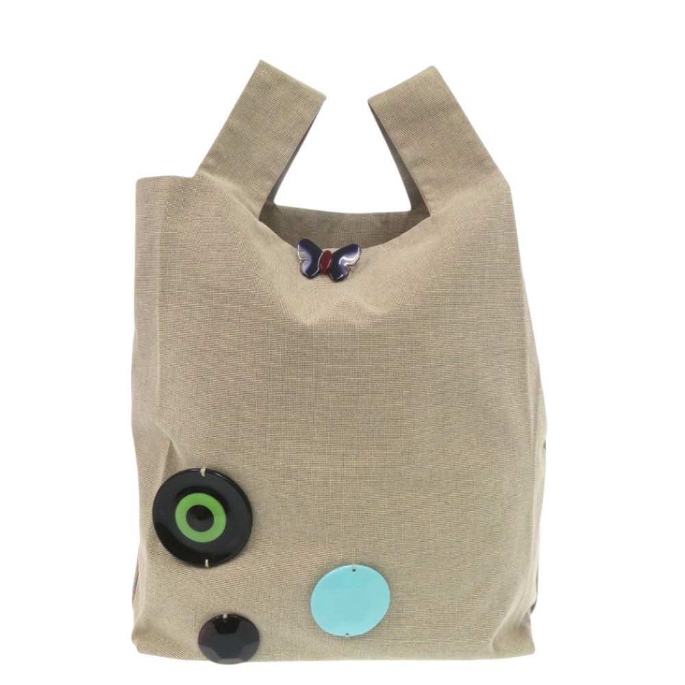 マルニ     キャンバス  ベージュ   トートバッグ