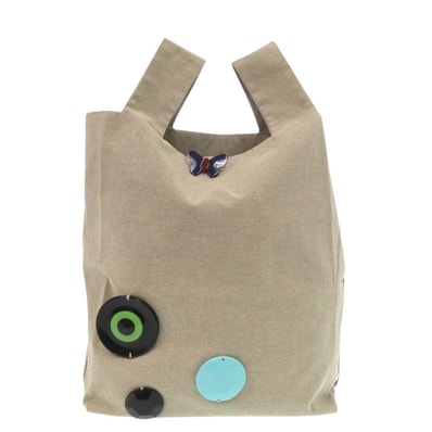 マルニ キャンバス ベージュ トートバッグ