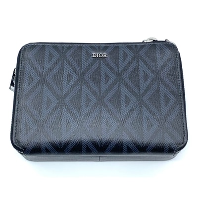 Dior Messenger Pouch CD Diamond Canvas "Black"