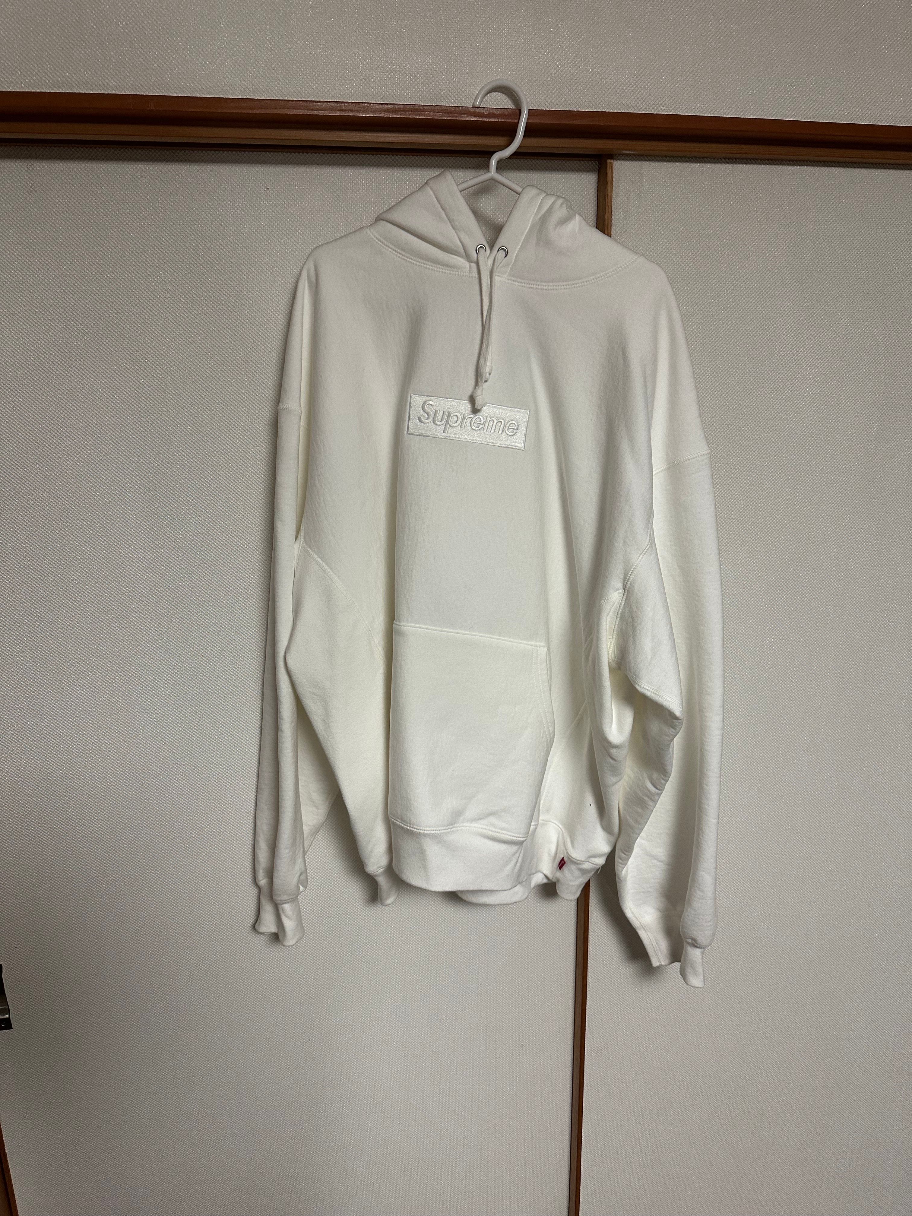 Supreme Box Logo Hooded Sweatshirt "White" (23FW)