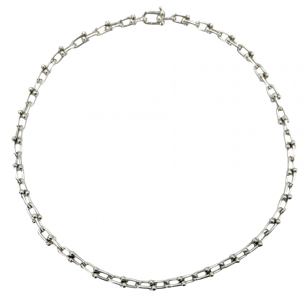 TIFFANY&Co. ティファニー ネックレス ハードウェア スモールリンク ジュエリー アクセサリー シルバー925    レディース 約42.3g【中古品】
