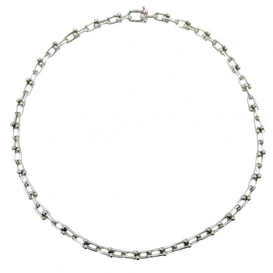 TIFFANY&Co. ティファニー ネックレス ハードウェア スモールリンク ジュエリー アクセサリー シルバー925 レディース 約42.3g【中古品】