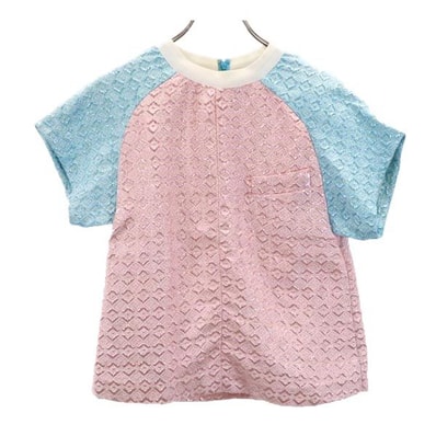 MARNI マルニ 2011ss 半袖 カットソー ピンク×水色 ラメ 織地