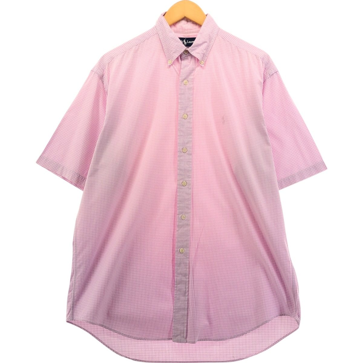 古着 ラルフローレン Ralph Lauren BLAKE ギンガムチェック 半袖 ボタンダウンシャツ メンズM相当/eaa553964