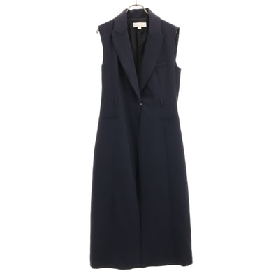 ZARA ザラ ロング ベスト S ネイビー