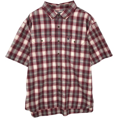 古着 カーハート Carhartt RELAXED FIT 半袖 ボタンダウン チェックシャツ メンズXXL相当/eaa634556
