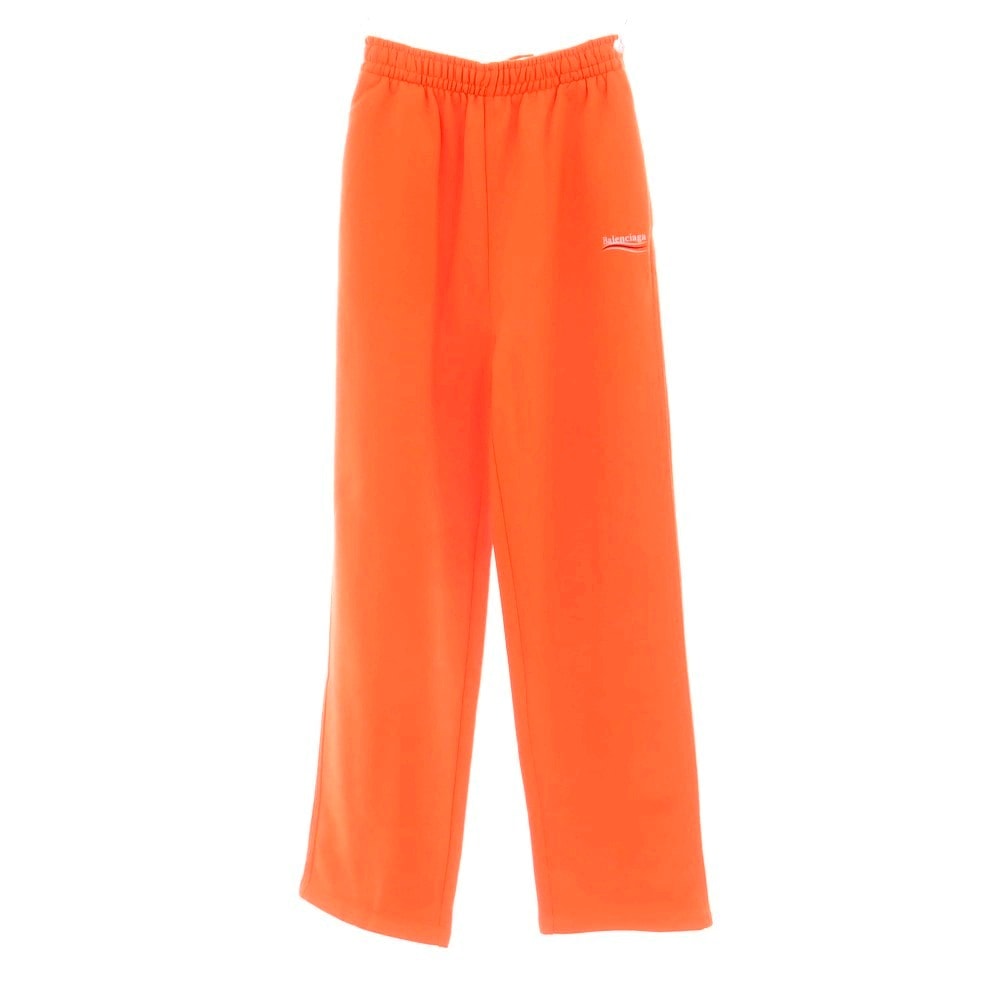【中古】【未使用】バレンシアガ BALENCIAGA ポリエステルコットン スウェットパンツ ネオンオレンジ【サイズXS】【メンズ】