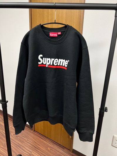 Supreme Underline Crewneck "Black"
