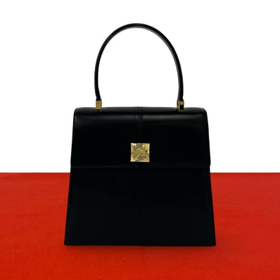 YVES SAINT LAURENT イヴ・サンローラン YSL ロゴ 金具 レザー ハンドバッグ ブラック
3024b