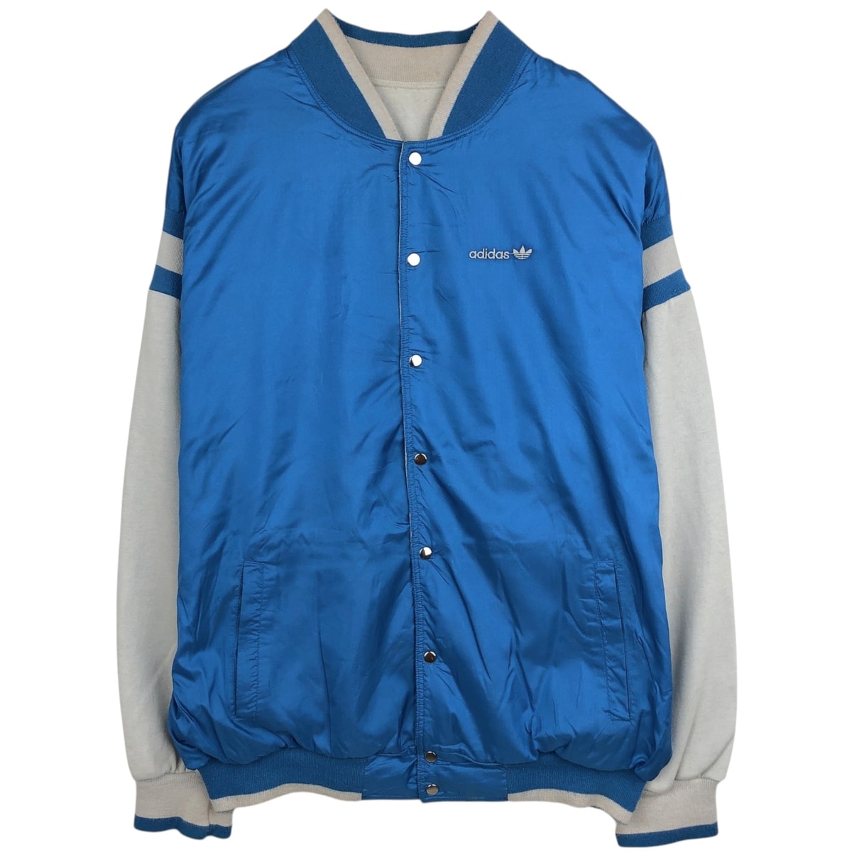 古着 70~80年代 アディダス adidas トレフォイルロゴ リバーシブル ナイロンスタジャン アワードジャケット バーシティジャケット メンズXL相当 ヴィンテージ/eaa632380