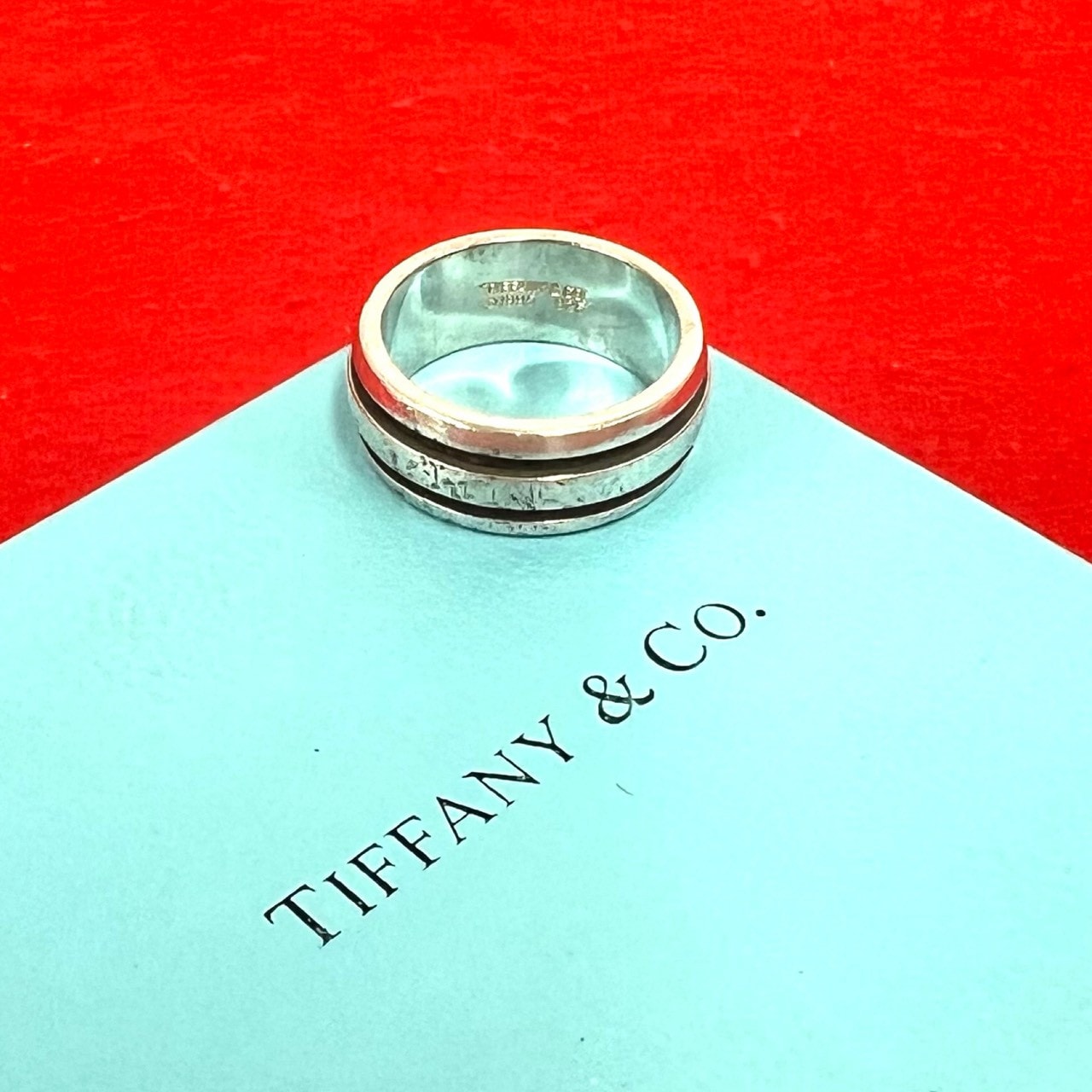 TIFFANY&Co. ティファニー グルーブド ダブルライン シルバー925 リング・指輪 19.5号 シルバー
 24995