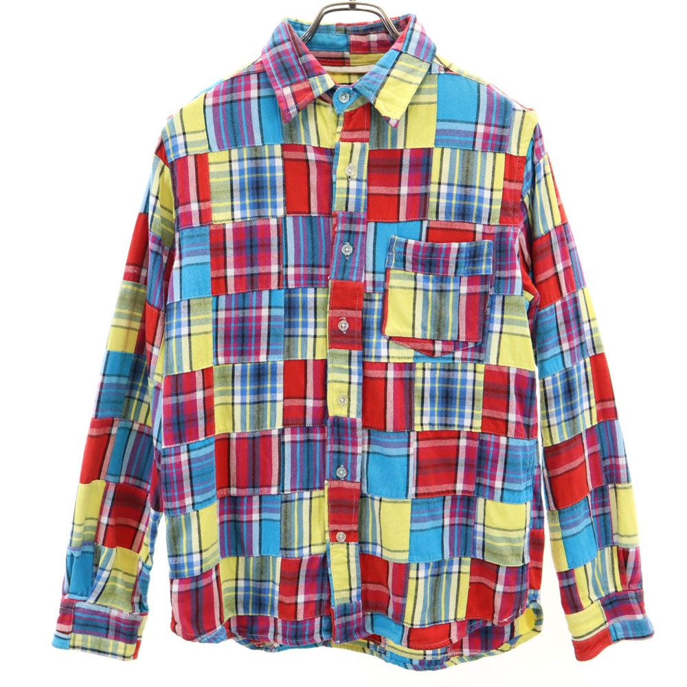 STUSSY 長袖 パッチワーク シャツ