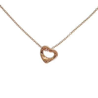 ティファニー TIFFANY&Co. エルサ・ペレッティ オープンハート ペンダント 60957428 ネックレス K18ピンクゴールド ゴールド レディース【中古】【Aランク】