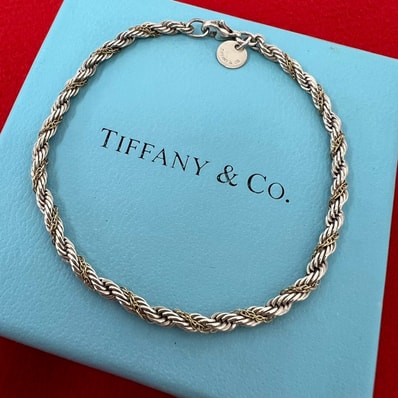 TIFFANY&Co. ティファニー ツイストロープ ブレスレット シルバー925 K18イエローゴールド ブレスレット シルバー
34142