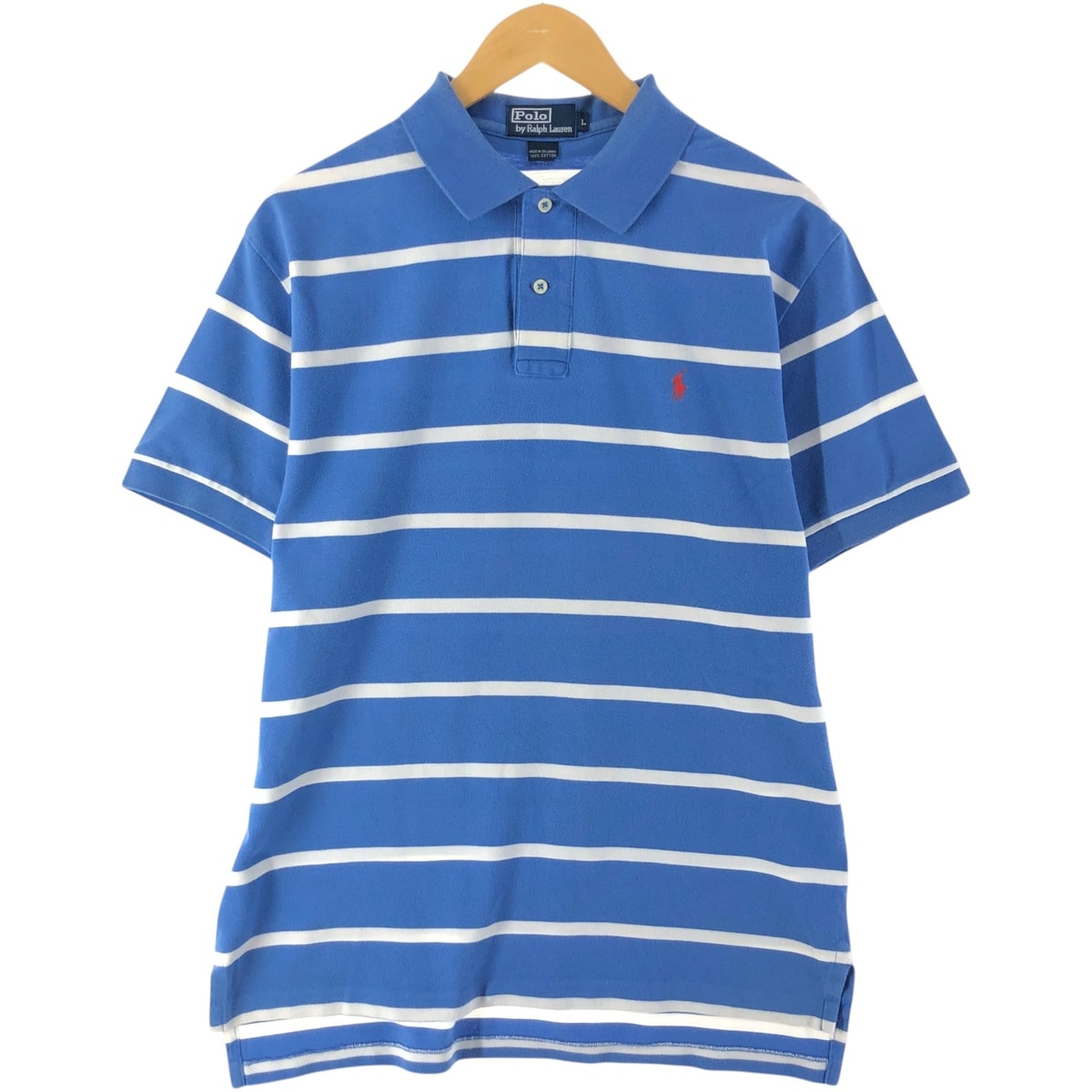 古着 ラルフローレン Ralph Lauren POLO by Ralph Lauren 半袖 ボーダー ポロシャツ メンズL相当/eaa537324