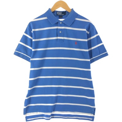 古着 ラルフローレン Ralph Lauren POLO by Ralph Lauren 半袖 ボーダー ポロシャツ メンズL相当/eaa537324