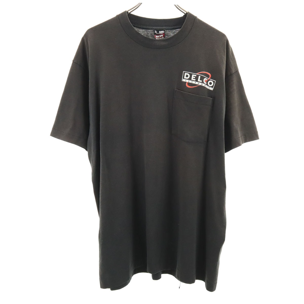 FRUIT OF THE LOOM BEST フルーツオブザルーム ベスト 90s オールド USA製 DELCO 半袖 Tシャツ XL シングルステッチ ポケT 企業モノ