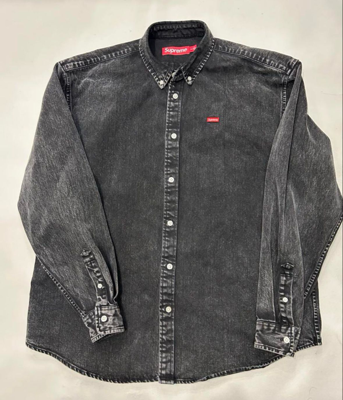 Supreme Small Box Shirt "Washed Black" (24SS)