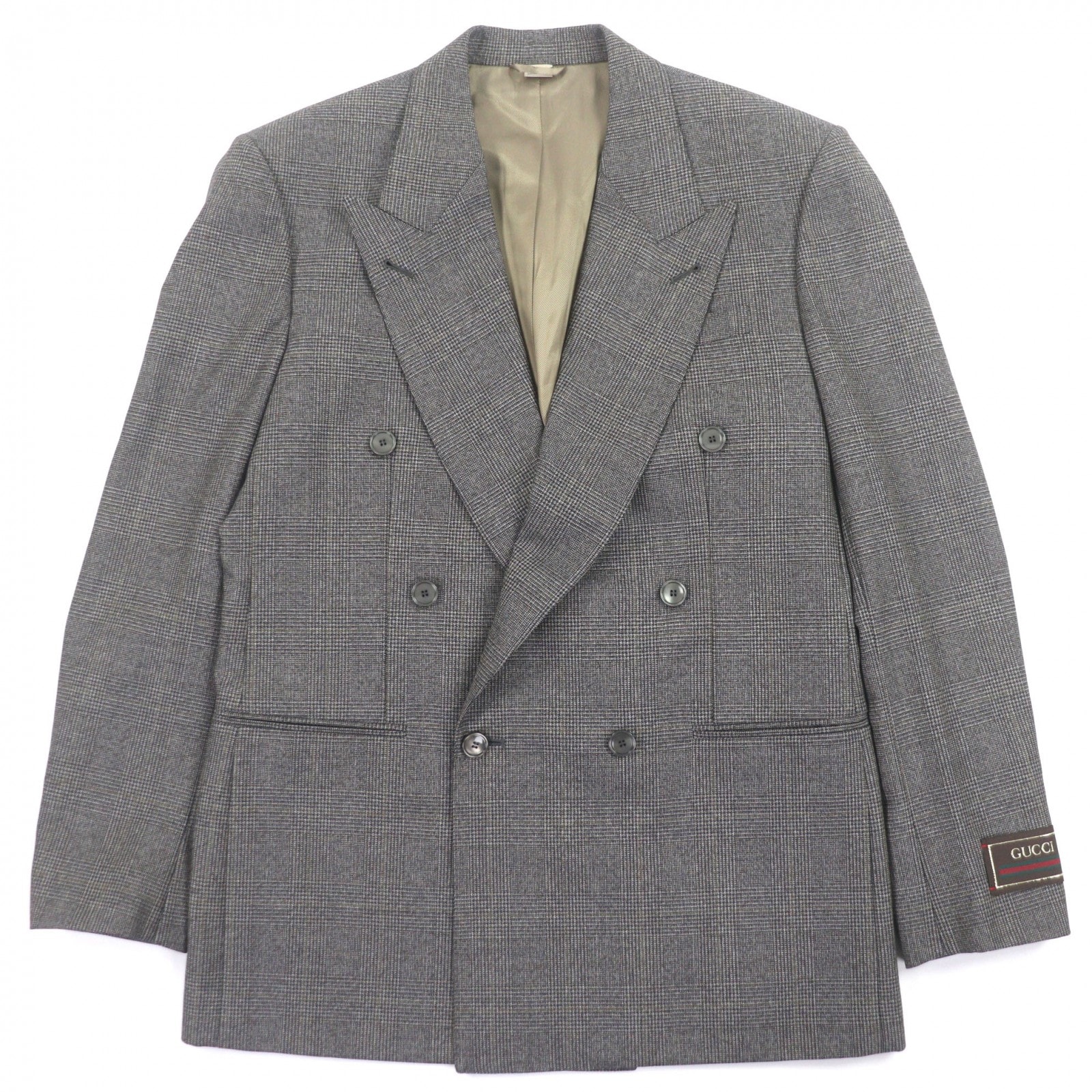 極美品 グッチ テーラードジャケット ブラウン系 メンズ 48 568762