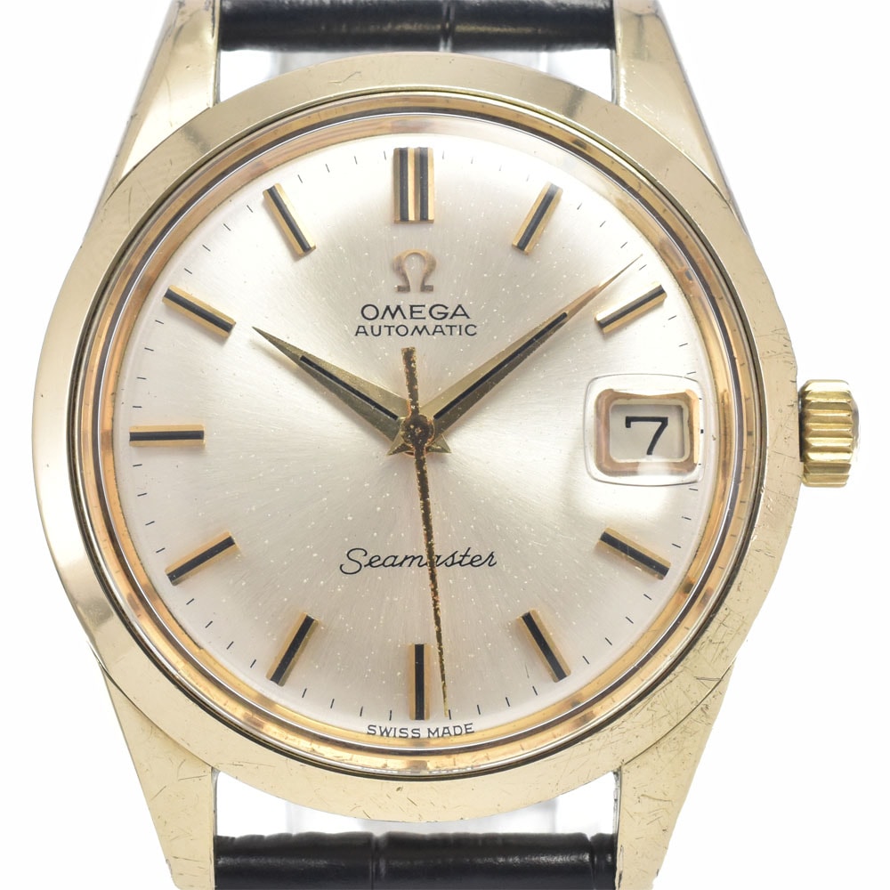 値下 オメガ OMEGA Ref.166.010 ヴィンテージ シーマスター Cal.562 シルバー 自動巻き メンズ 腕時計 E#146673