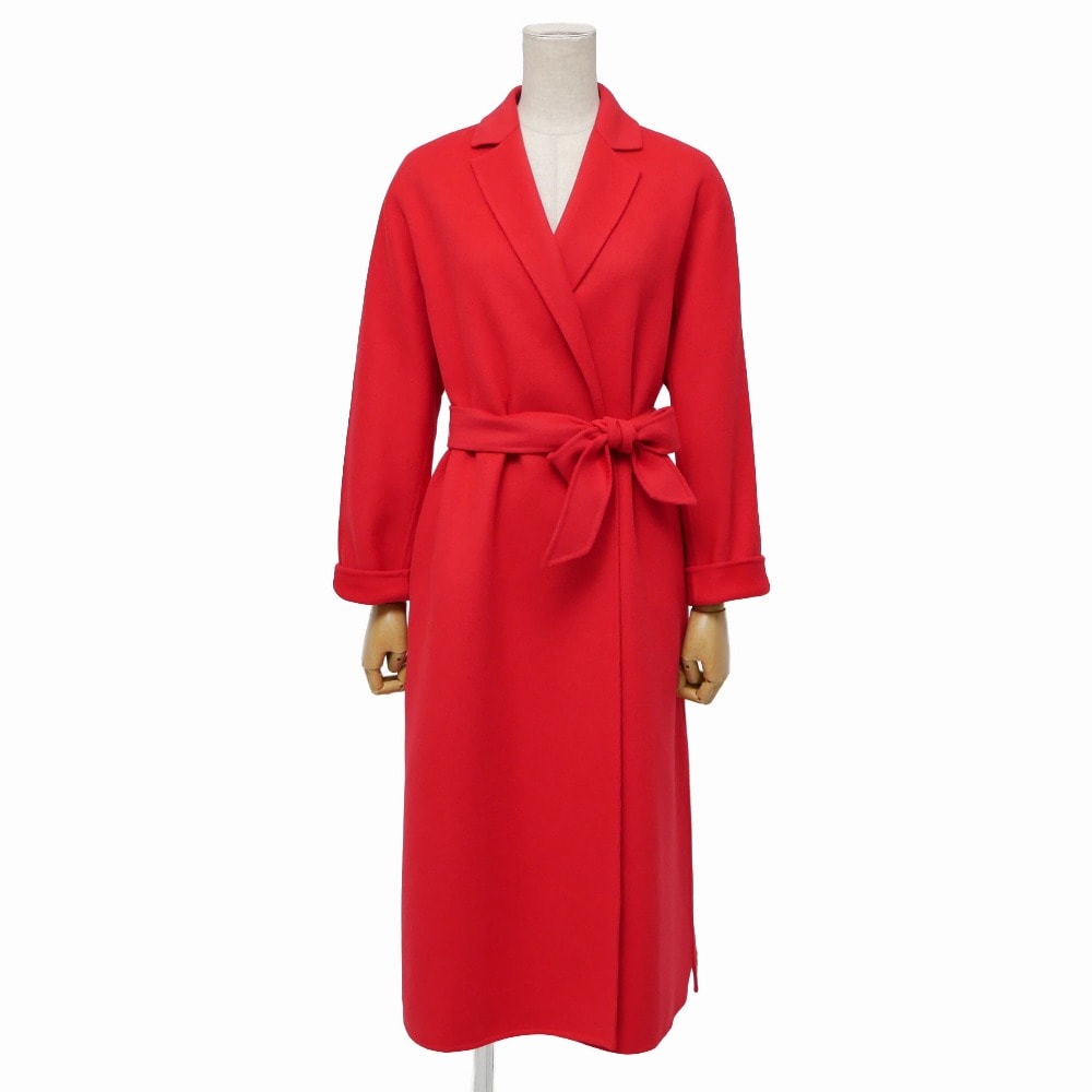 ■美品■Max Mara Studio マックスマーラ ストゥディオ コート サイズ38 CUCITO A MANO ダブルフェイス ベルテッドコート ブランド古着【中古】20260114/RA7257