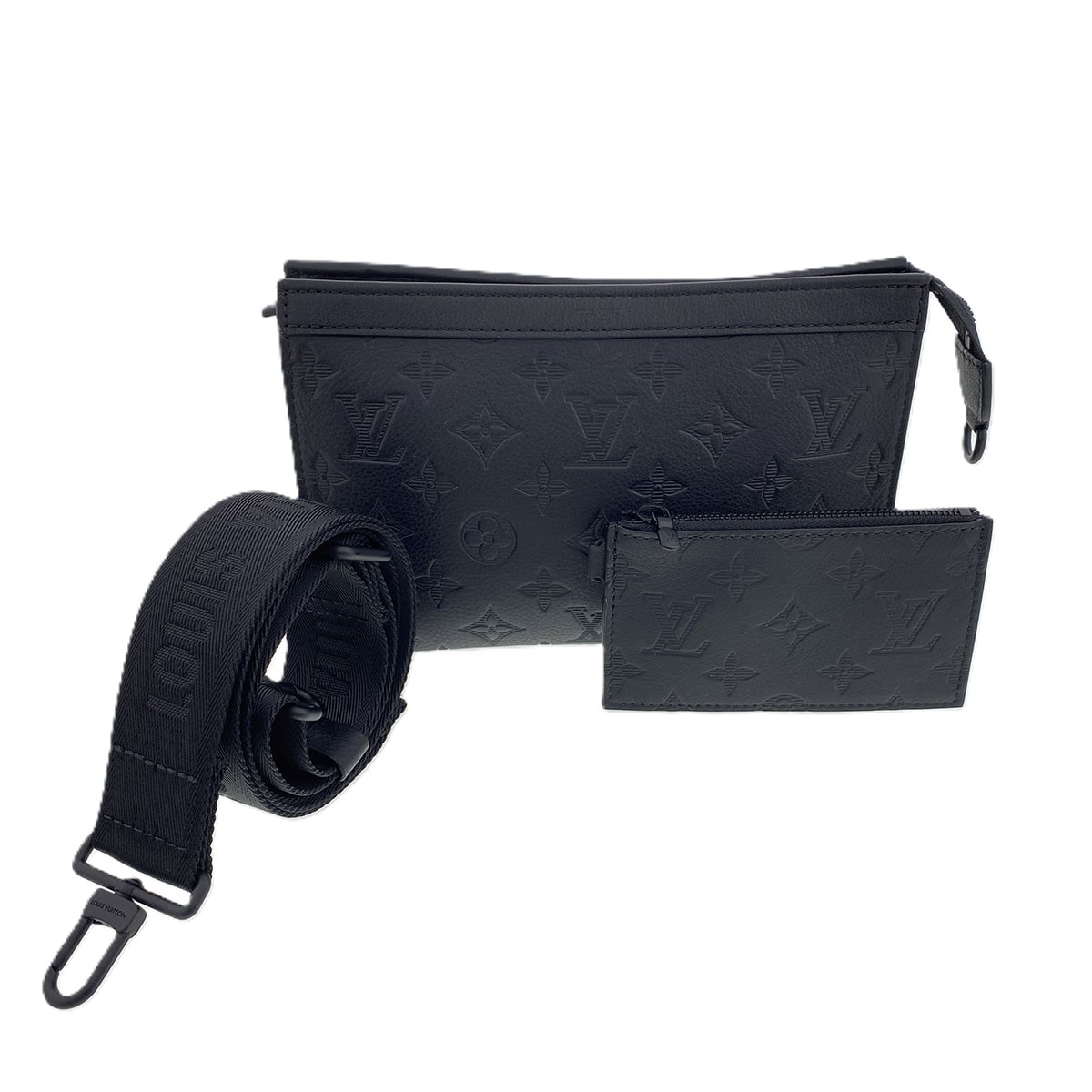 LOUIS VUITTON ルイ・ヴィトン ガストン ウエアラブル ウォレット ショルダーバッグ M81115 モノグラムシャドウ ブラック  メンズ【中古】