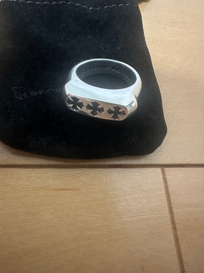 Chrome Hearts 22K Lil PJ 3CH Plus Ring "Silver"