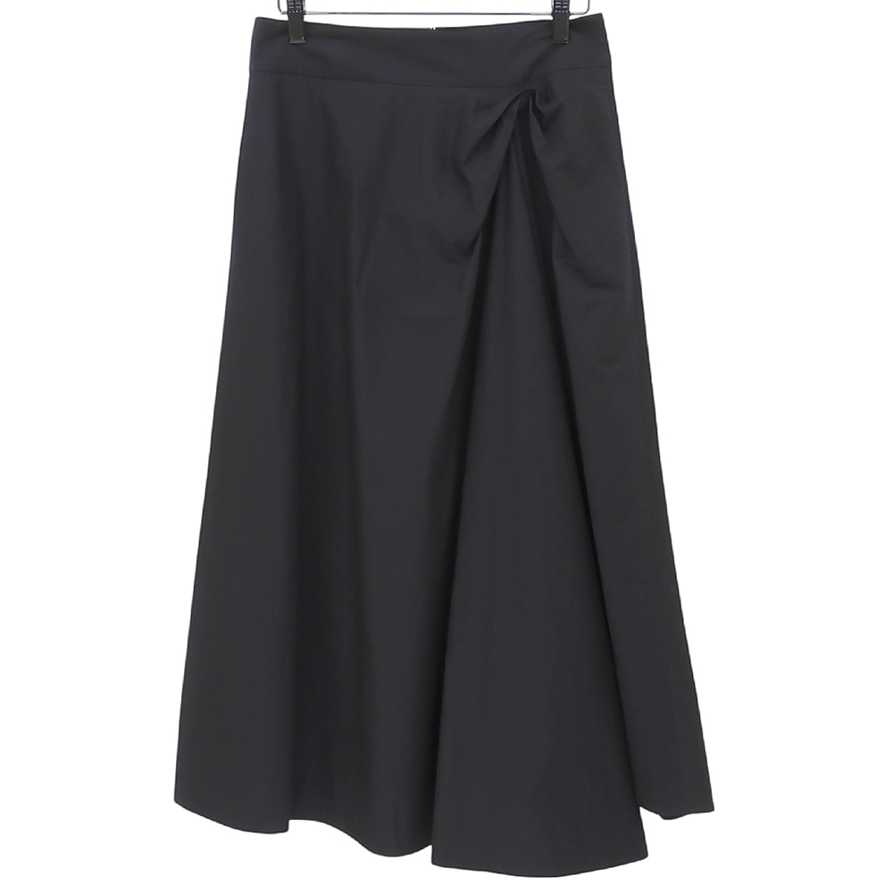 セオリーリュクス 美品 HARVEY タックデザイン ロングスカート レディース ブラック 38 24SS 38