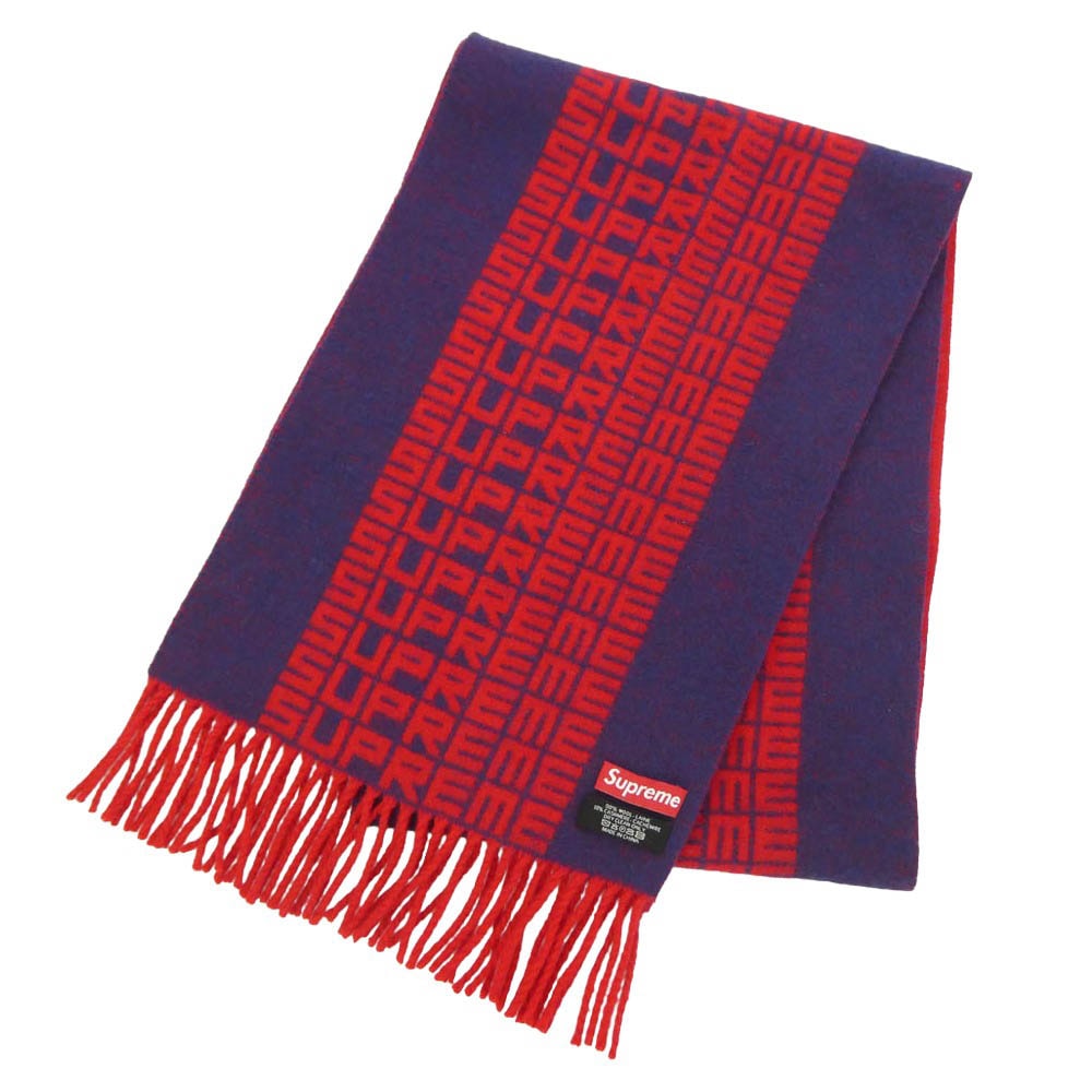 Supreme Logo Repeat Scarf "Navy"