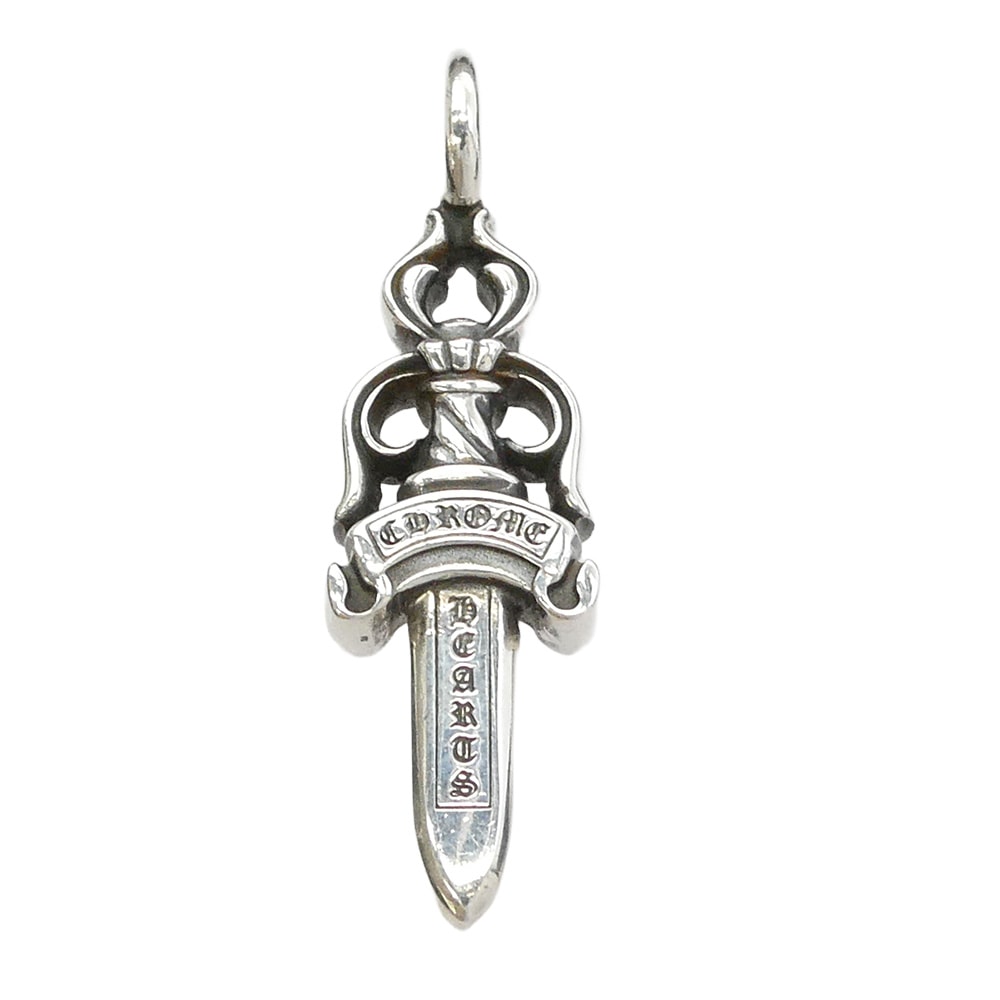 CHROME HEARTS クロムハーツ(原本有) ペンダントトップ DOUBLE DAGGER ダブルダガー ペンダント トップ シルバー系【中古】