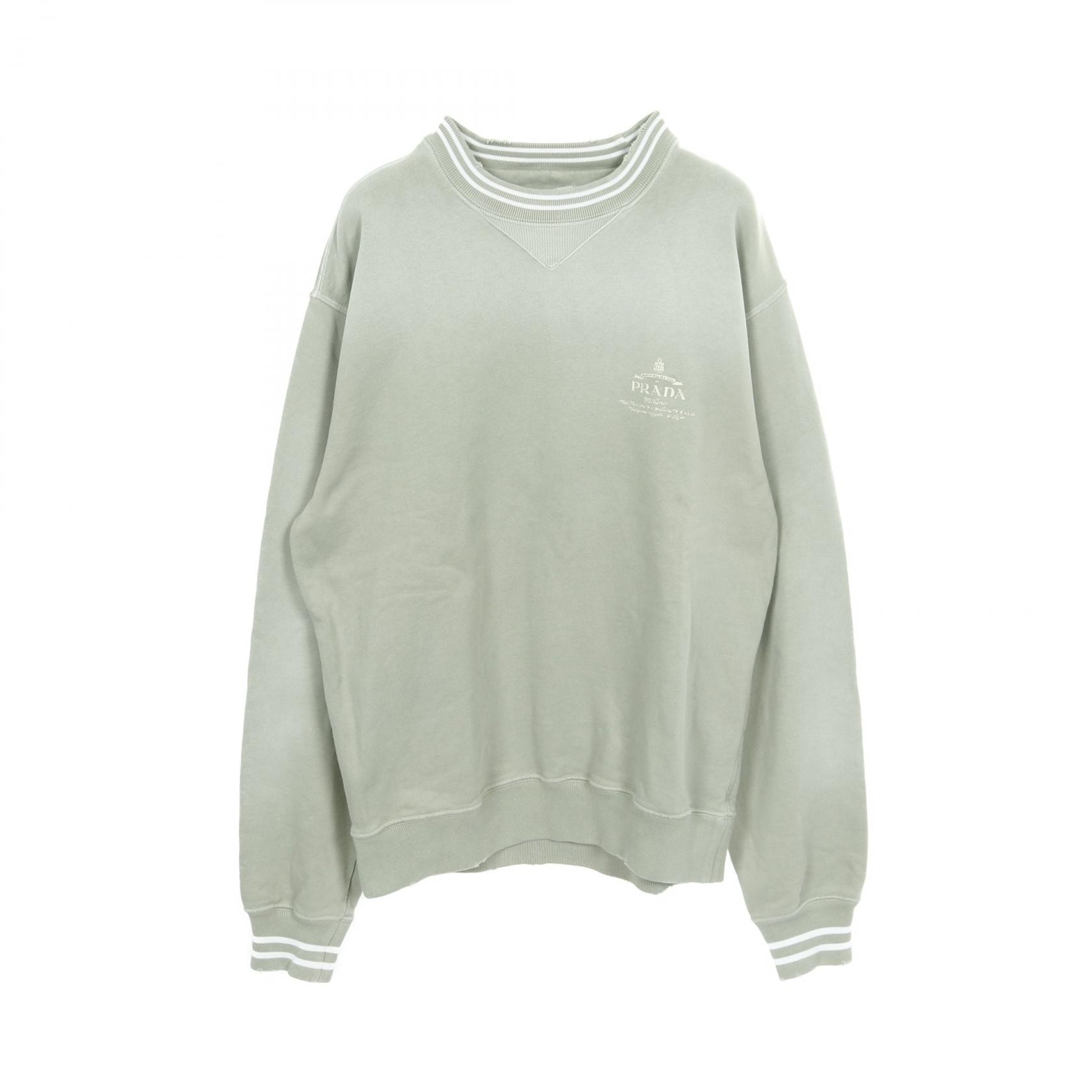 プラダ PRADA スウェット 衣料品 トップス コットン メンズ グリーン系 【中古】