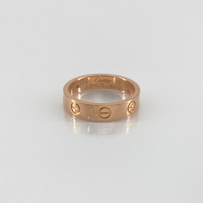 CARTIER(カルティエ) ミニ ラブ ダイヤモンド付 Au750 #8.5号 リング・指輪 4g