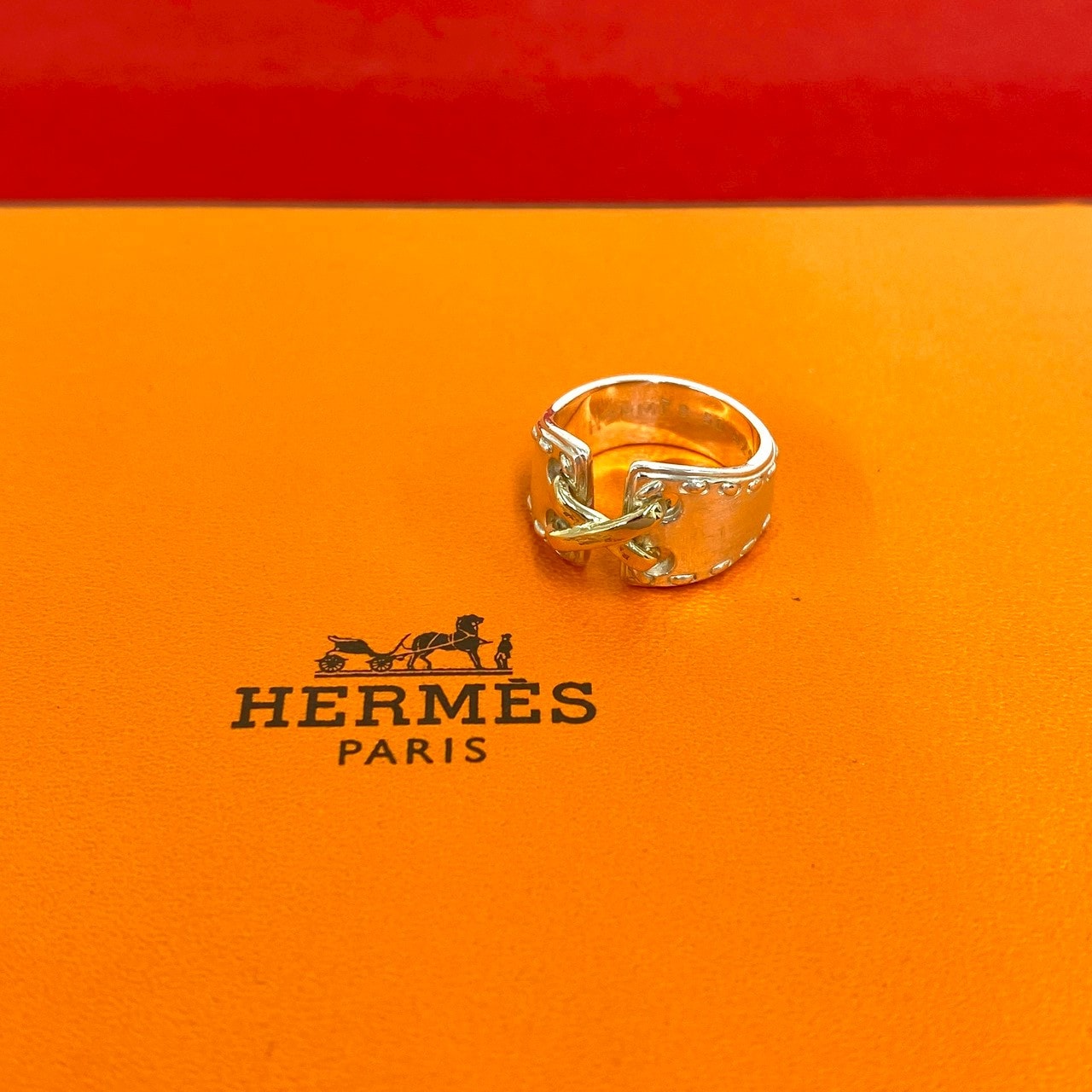 HERMES エルメス メキシコ リング シルバー925 K18イエローゴールド リング・指輪 9号 シルバー
25502