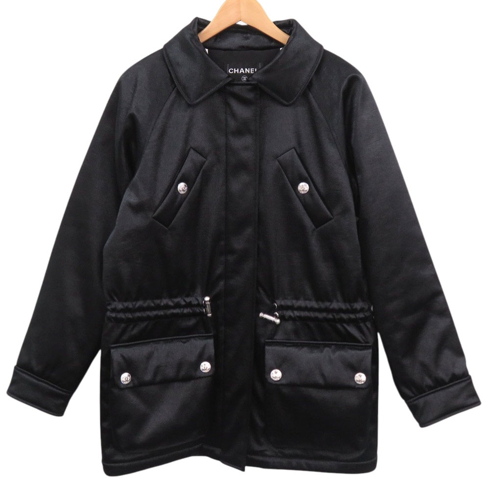 シャネル  ココマークボタン デタッチャブル フーデッド ジップア