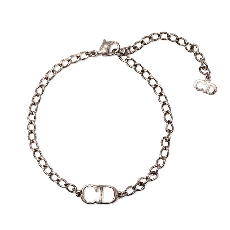 ディオール CDロゴ チェーン ブレスレット ゴールド メッキ レディース Dior 【中古】