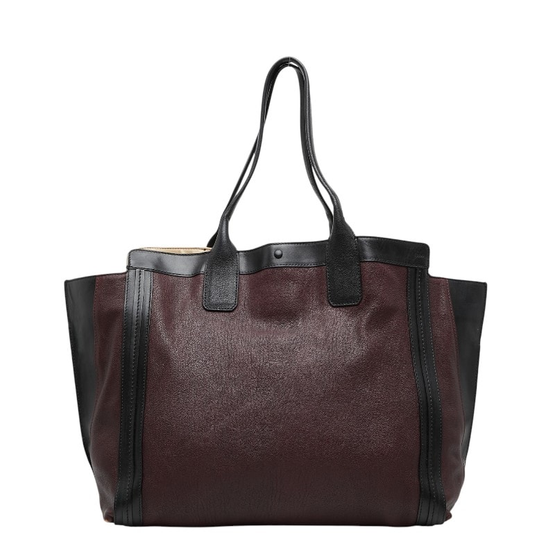 クロエ アリソン トートバッグ ブラウン ブラック レザー レディース Chloe 【中古】